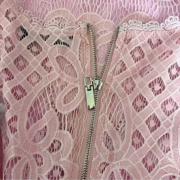 INVOGUE Paris Women's Elegant Floral Lace Sleeveless Short Cocktail Party Size M - Picture 6 of 6